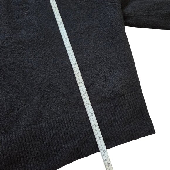 J Crew Sweater Women Large Black Merino Wool Cozy Relaxed Fit Classic Cowl Neck - Picture 7 of 9